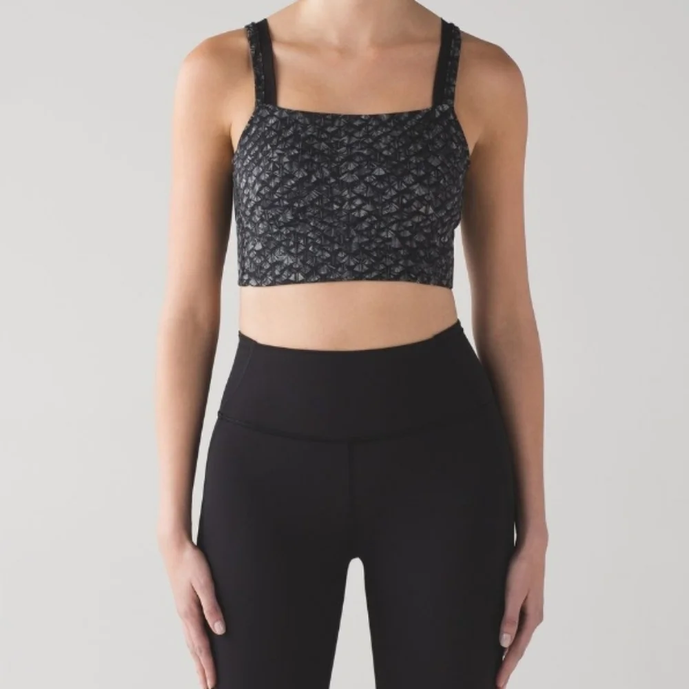 Lululemon Featherlight Bra Iridescent‎ Multi Black / Black size 8